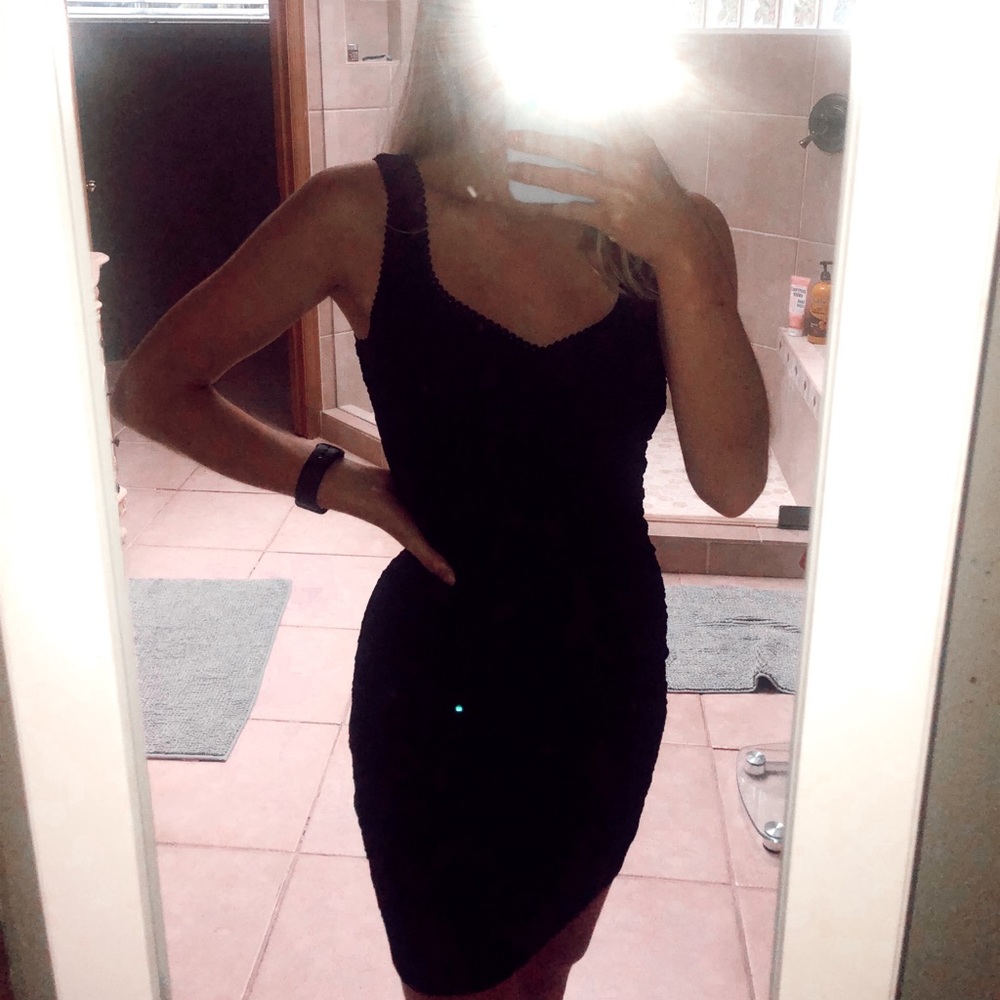 V-Cut black mini dress :)